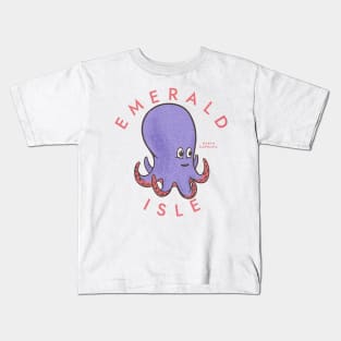 Emerald Isle, NC Summertime Vacationing Octopus Kids T-Shirt